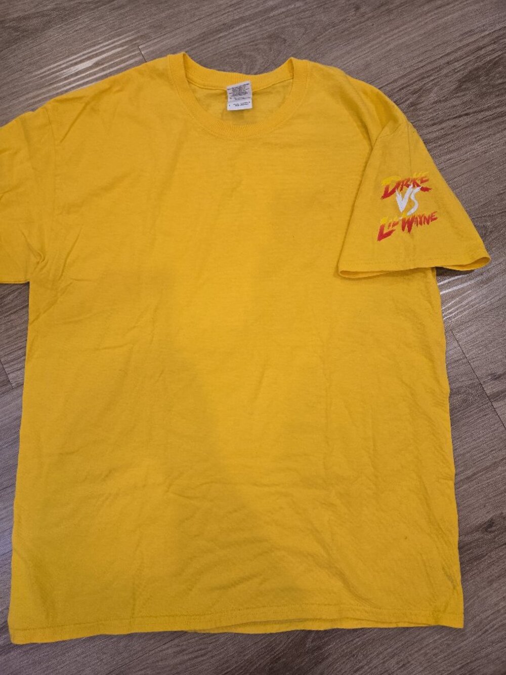 Drake VS LIL Wayne 2014 Crew Tour T-Shirt Lights Dept
